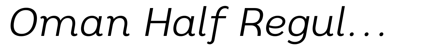 Oman Half Regular Italic